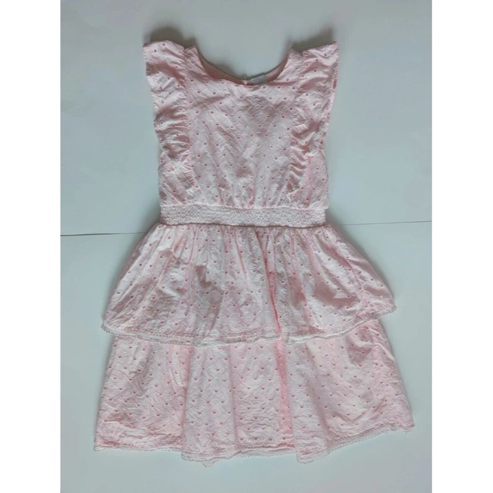 Gymboree Girls Cotton Eyelet Pink Dress Size 10